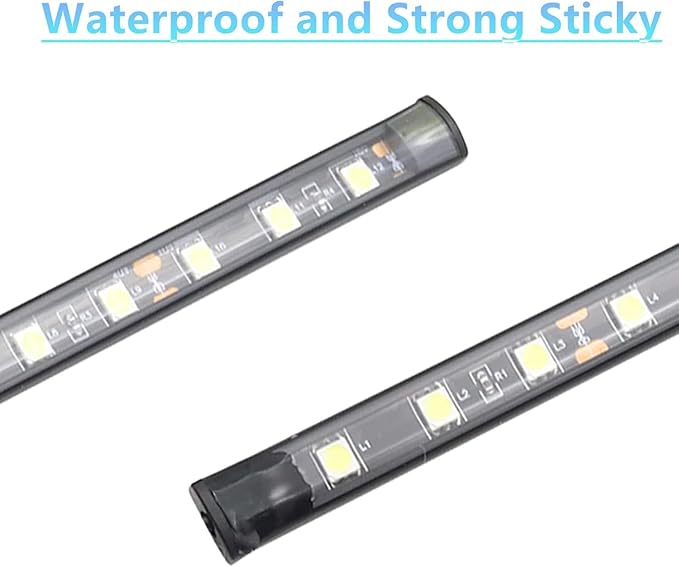 LED Interior Lights DC 12V Seat Ambient Light Cigaret Lighter, Car Uncer Dash LED Light Strip DRL Daylight Strip Car Atmosphere Lights-2 splitters in1 (White)