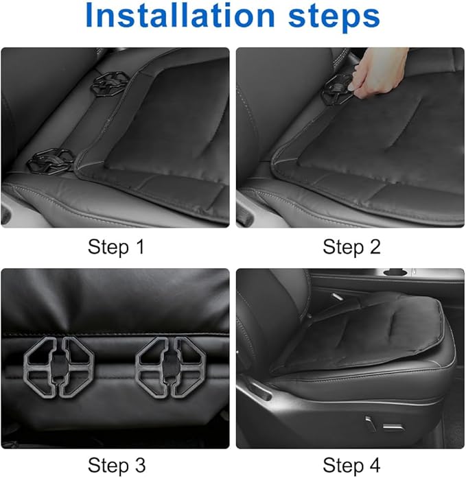 Car Seat Cushion, Thin Seat Cushion 0.78in, Office Chair Cushion, Car Seat Cushions for Driving, Summer Breathable Driver Seat Cushion for Long Sitting Relief, Car Seat Pad (Black)