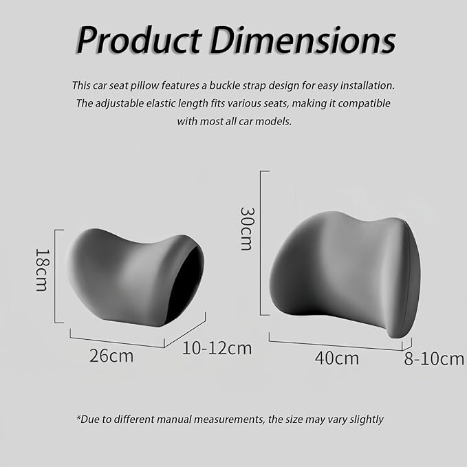 Car Lumbar Support Pillow and Car Neck Pillow Kit for Lexus is ES GS LS UX NX RX GX LX RC LC RX F Sport, Car Seat Neck Back Rest Pillows, Ergonomic Car Seat Headrest & Lumbar Cushion