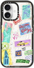 CASETiFY Impact iPhone 17 Case [Slim/Compatible with Magsafe / 8.2 ft. 4X Military Grade Drop Protection] - Welcome to New York - Clear Black
