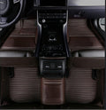Custom Car Floor Mat Compatible with BMW Mercedes-Benz Toyota Cadillac Lexus Honda Infiniti Nissan Hyundai Kia Audi All Models Cars Sedans SUVs Automotive Mats (Brown Stripe)