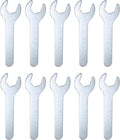 HARFINGTON 10pcs Small Wrench 21x126x2.8mm Metric U-Shaped Single Open Ended Spanner Super Thin Flat Head Galvanizing Wrench for Automotive Repair Furniture Assembly