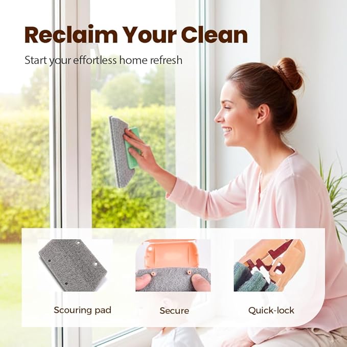 Magic Window Track Cleaner, Window Groove Cleaning Brush Tools Set, Cleaner Brushes for Window lides Gaps Tile Lines Shutter Slats Car Vents & Narrow Gaps (3PC Mix)