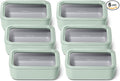 Caraway 6pc Glass Food Storage Set – 6.6 Cup Food Containers (6) - Ceramic Coated - Non Toxic, Non Stick with Lids - Microwave Safe - Mist