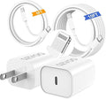 (6ft+10ft) iPhone Charger Fast Charging for iPhone 14 13 12 Fast Charger,20W USB C Wall Charger with Type C to Lightning Cord for i Phone 13/14/12 Pro Max Plus/11,iPad-2Pack