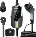 EVDANCE Level 2 EV Charger - Portable 32A EV Chargers NEMA 14-50 with 25ft Cable, Adjustable Current/Delay Charging for Electric Car Charger