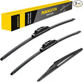 MIKKUPPA 26+"14+"12" Windshield Wiper Blades Replacement for 2007-2011 Toyota Yaris, Front & Rear Wiper Blades, Durable Stable Quiet All Season Wiper Blades Set (Pack of 3)