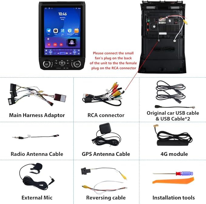 Car Radio Stereo Upgrade for Ford F150 2015-2021, Android 13 8 Core [4GB+64GB] Head Unit with T Style 12.1 Inch Touch Screen/Wireless CarPlay & Android Auto/Mirroring/WiFi/Bluetooth/FM/DSP/SWC