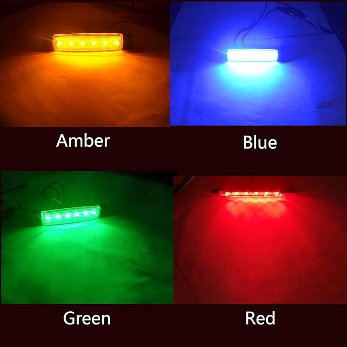 10 Pcs LED Rock Lights Waterproof 3.8" Sealed Red Underglow Kit, Fender Wheel Well Lights, Car Exterior Side Marker for Wrangler, Snowmobile, Truck, Golf Cart, RV, Cab, SUV, Offroad