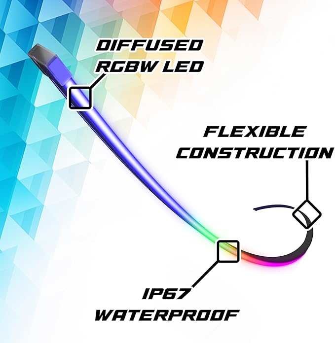 XKmax Atomix Body Panel LED Light Strip for Jeep | RGB Color Chasing & App | XKGLOW (Hood + Running Board Kit)