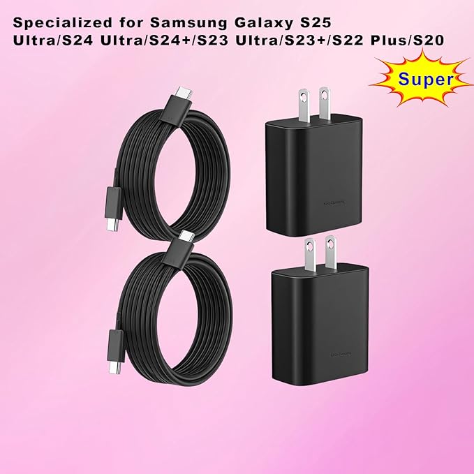 45 W USB C Charger Block,Super Fast Charge Type-C Adapter, USB Wall Charger for Samsung S22/22 +/S21/S20, and More. (Black) (609)