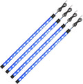 YM E-Bright Upgrade Blue Golf Cart Lights Car Underglow Led Strip Lights for Marine Boat Deck Motorcycles Kayak Interior Exterior 5050 Chipset 15SMD Waterproof IP67 DC 12V(Pack of 4)