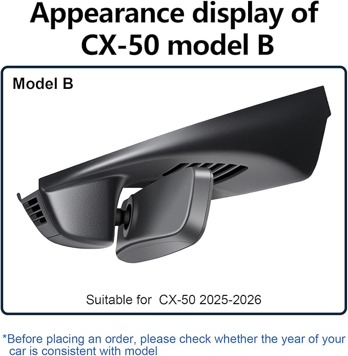 mangoal 4K Front & 2K Rear 2 Channel HDR Dash Cam, Dual STARVIS 2 IMX678 IMX675, Custom Fit for Mazda CX-50 2025 2026(Model B), 5GHz WiFi, GPS, 128GB Card