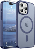 SUPFINE Magnetic for iPhone 15 Pro Case (Compatible with MagSafe) (Military Grade Drop Protection) Slim Translucent Matte Shockproof with Anti-Fingerprint Phone Case,Lavender Gray