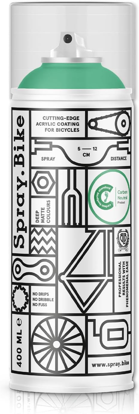 Spray.Bike Spray Paint | Designed Mainly for Bicycles | Multi-Use Acrylic Spray Paint for Metal, Plastic | High Coverage Bike Paint, 400ml, Milan Celadon 1