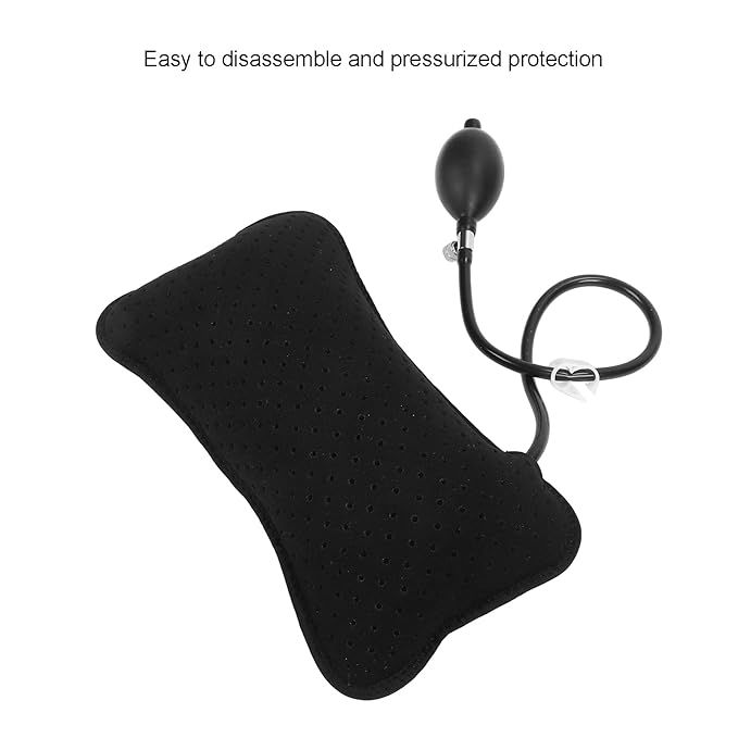 Inflatable Lumbar Support Pillow, Travel Pillow for car, Back Support Pillow Memory Foam Lower Cushion for Sleeping, Portable Lumbar Support Pillow for Back Pain or Waist Support Car Office Chair