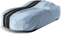 iCarCover Custom Car Cover for Pontiac G5 (2007-2010) Waterproof All-Weather Rain Snow UV Sun Protector Full Exterior Indoor Outdoor Car Cover (Stripe - Gray/Black)