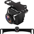NATIKA Backup/Front View Camera: No Distorted Affect Starlight Night Vision HD Waterproof 720P AHD and TVI Hitch Backup/Reverse/Rear View Camera License Plate for Cars Pickup Trucks SUV RV Van