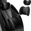 Headrest Lumbar Pillows Car Seat for Toyota Land Cruiser 2000-2025, Ergonomic Neck Back Support Cushion, Comfortable Breathable Washable Cover, Memory Foam,Black