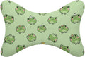 Car Pillow for Neck Pain Relief Support, Compatible with Cute Frog Memory Foam Car Neck Pillow for Car Seat with Adjustable Strap, 2 Pcs Car Headrest Pillow for Ergonomic Design