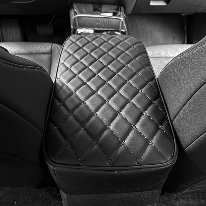 Car Armrest Cushion Cover Compatible with Chevy Equinox 2025 2026 Accessories, Center Console Armrest Pad(Black)