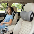 Car Neck Pillow & Headrest Support for Driving - Memory Foam Neck Support Pillow with Adjustable Strap & Removable Cover, Office Chair, Travel Essentials - 2 Pack (Grey)