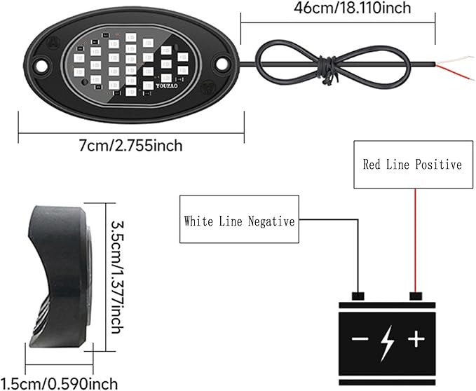 10 Pods Rock Lights Pure LED Lights for Car SUV Ambient Underglow Lights Waterproof Neon Trail Rig Lamp Lighting for Truck