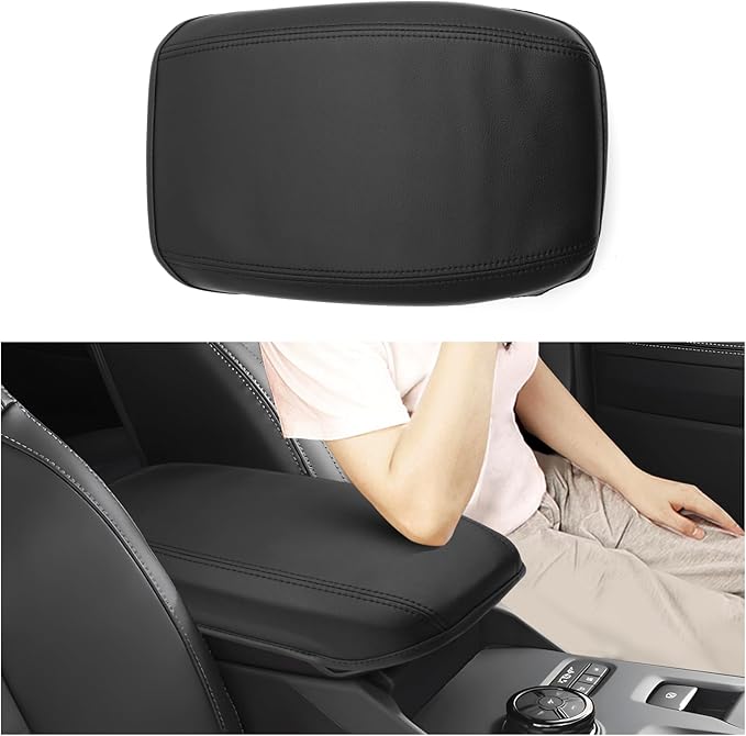 SXCY for 2024 2025 Ford Ranger Armrest Cover for 2024 2025 Ford Ranger Accessories (Lariat/Raptor/XL/XLT) 2025 Ranger Center Console Cover 2025 Ranger Middle Console Cover (Thin Cover Black Line)