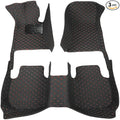 KaiLaiCarCustom Automotive Car Floor Mats for 99.99% Sedan SUV Sports Car Men Women Protection Full Coverage Pads Anti-Slip Leather Floor Lining (Black Mat Red Line, A - Diamond)