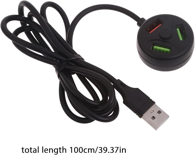 Compact USB Charging Hub USB2.0 Three Port Expander Hub Dock Suitable for Car Chargers Power Banks USB Accessory