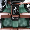 Custom Car Floor Mats for 96% Sedan SUV Sports Car Protection Full Coverage Pads Anti-Slip Leather Floor Lining All Weather Car Floor Mats (Green)