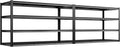 REIBII 60" W Garage Shelving Heavy Duty 2650LBS Storage Shelves Metal Shelving, Adjustable Garage Shelves, 4 Tier Industrial Shelf for Warehouse, Basement, Pantry, 60" W x 24" D x 60" H, 2 Pack