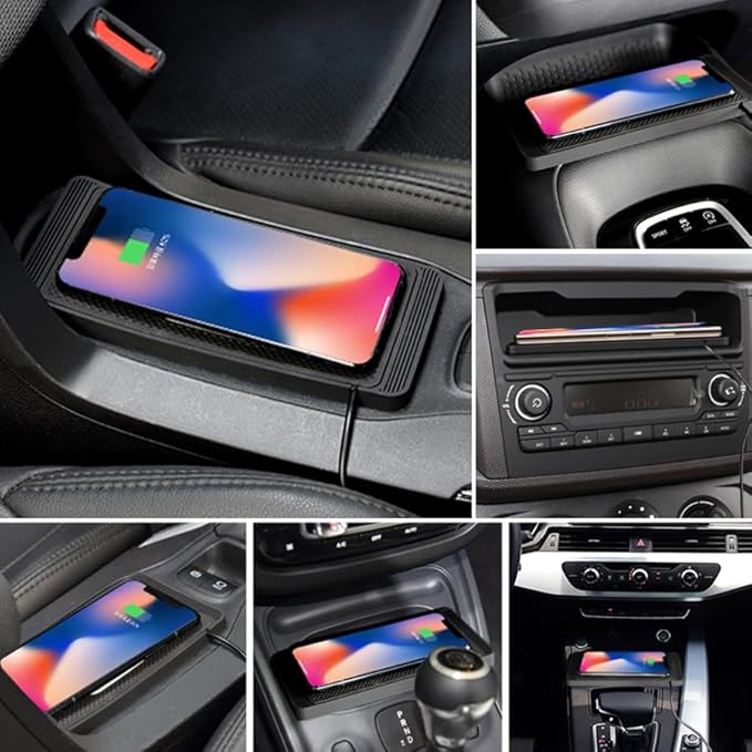 Wireless Charging Pad for Car for Subaru XV Forester Outback Impreza BRZ WRX Legacy, 15W Fast Wireless Charger Mat Non-Slip Silicone Car Center Console Phone Charging Pad,A/15W-Type-c