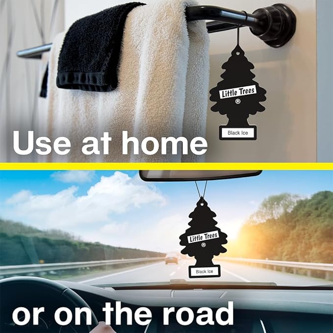 LITTLE TREES Car Air Freshener | Hanging Tree Provides Long Lasting Scent for Auto and Home | Leather, 24 Air Fresheners