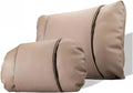 1/2PCS PU Leather Car Neck Pillow & Lumbar Support Cushion, Breathable Universal Seat Headrest Waist Pad, Soft Support Cushion for Daily Driving and Travel(E Style)