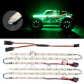Waterproof LED Light Strips for RC Cars Trucks Airplanes Boats Drones Fixed Wing AR Wing Model Underglow Light (Green)