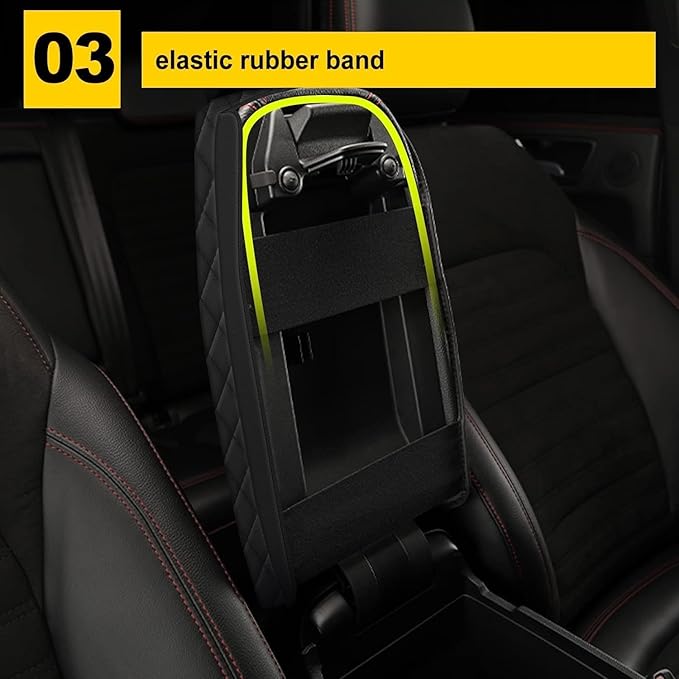 AOMSAZTO Console Pad for 2020 2021 2022 2023 2024 2025 Ford Escape Armrest Pad for Ford Escape Black