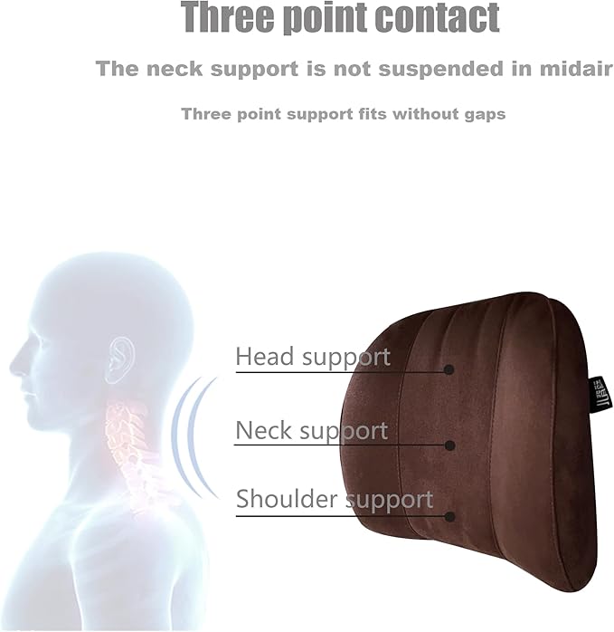 Car Headrest Pillow –Premium Memory Foam Ergonomic Car Pillow for Head Support & Comfort, Soft Washable Cover, Ideal for Long Drives and Travel