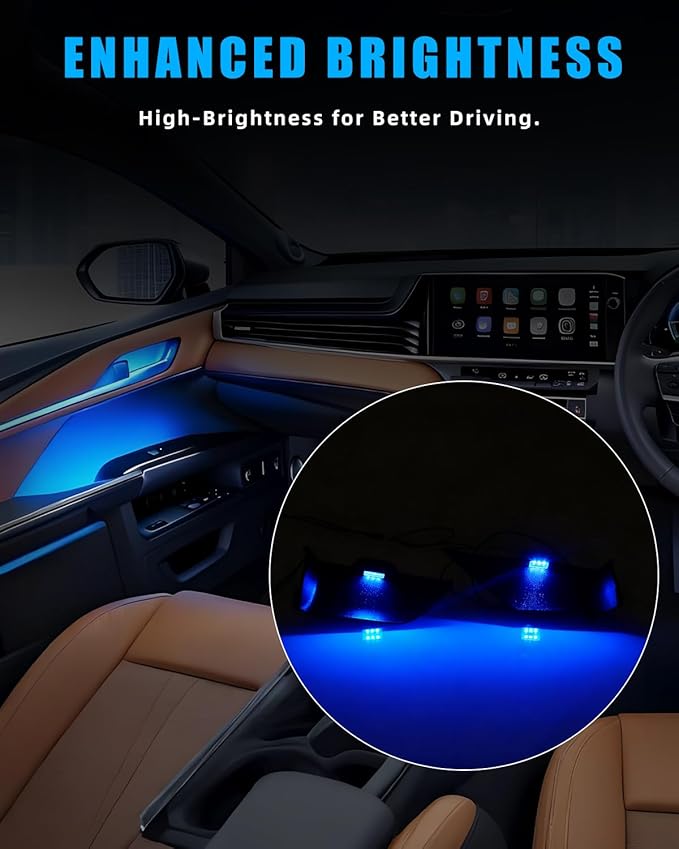 Blue LED Inner Door Handle Bowl Mood Light for 2025 2026 Camry XV80 Classy Interior Illumination, Decorative Interior Mood Lighting, 4PCS