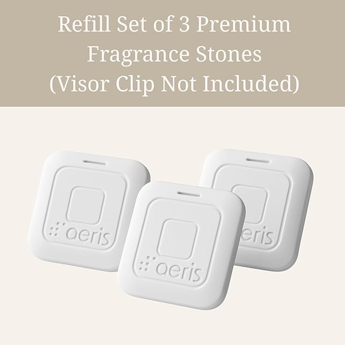 Aeris Car Fragrance Refill Kit - Includes 3 Pack Refill Scent Stones (Creed Noir (3 Pack Refill Kit))