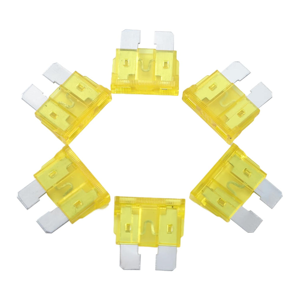 100 Pack Auto Fuses 20 AMP ATC/ATO Standard Regular Fuse Blade 20A Car Truck Boat Marine RV