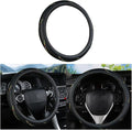 BELOMI Car Steering Wheel Cover, Anti Slip Leather Breathable Vehicle Protector, Comfortable Grip Automotive Interior Protective Guard Accessories, Universal for SUV, Sedan, Truck (Black/Multicolor)