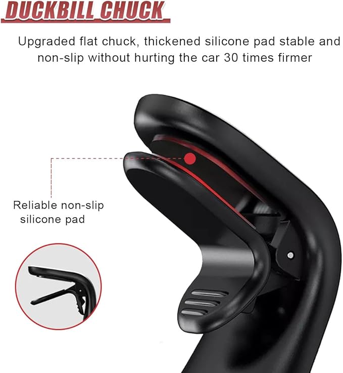 YoRise Magnetic Car Phone Holder, L Type 360° Rotatable Adjustable Car Air Vent Cellphone Mount, No-Hand Clip-On Navigation Bracket, Universal Vehicle Smartphones Stand Accessories (Red)