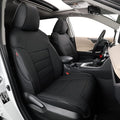 EKR Rav4 Seat Covers Custom Fit for Toyota Rav4 (Only Hybrid) 2019-2025 LE,XLE,XLE Premium,Limited,Woodland Edition, Leather Car Seat Cover Full Set for SUV,Faux Leather(Black)
