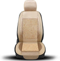 Blueshyhall Wooden Beaded Car Seat Cover Comfortable Massage Car Seat Cushion Cool Breathing–Universal SUV Auto Office Home (Beige)