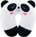 Travel Pillow for Kids, Cute Animal Neck Pillow Support U Shaped Cushion Plush Soft Rest Reading Pillows Sleeping Pillows for Airplane Train Car (Color:Panda)