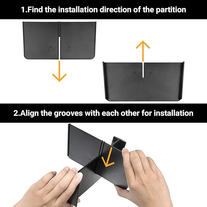 YOJOJOCO 3PCS Center Console Organizer Compatible with Honda 2023-2025 2026 Pilot ＆ 2024-2026 Ridgeline ＆ 2024-2026 Passport Accessories Center Console Dividers Organizer Hidden Storage Boxv