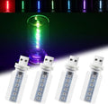 14 in 1 Modes Car USB Night Light, 7 Colors Touch Adjustment LED Interior Night Lighting Plug in USB Mini Ambient Lamps for Car, Camping, Holiday Decoration, Bedroom, Party(4Pcs)