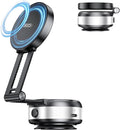 Vacuum Suction Magnetic Car Phone Holder, Electric Magnetic Car Phone Holder Mount Foldable Adjustable Car Mount for iPhone12-16,Mirror/Glass/Screen/Smooth None Porous Surface (Not Charge Phone)
