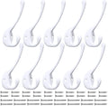 10 Pack Heavy Duty Dual Coat Hooks Wall Mounted with 20 Screws Retro Double Hooks Utility Black Hooks for Coat, Scarf, Bag, Towel, Key, Cap, Cup, Hat (White)